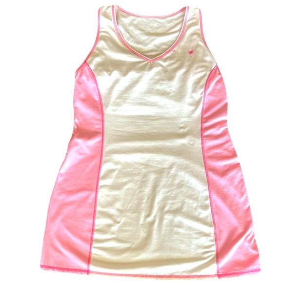Vintage 1990s Lilly Pulitzer White Pink Tennis Dress - Picture 1 of 11